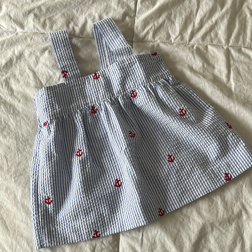 Kelly’s Kids Nautical Seersucker Tank Top